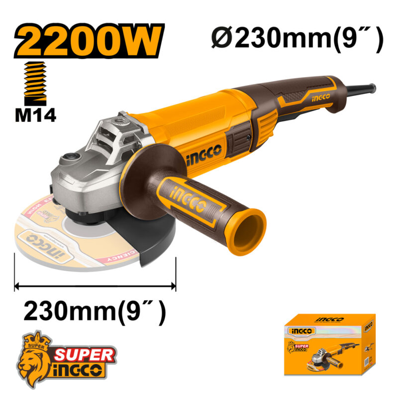 AG220018-4 - AMOLADORA 230MM - 9" - 2200W