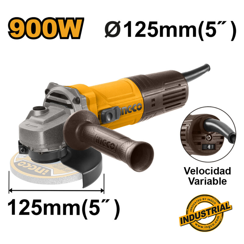 AG900285-4 - AMOLADORA 125MM - 5" - 900W VEL. VARIABLE