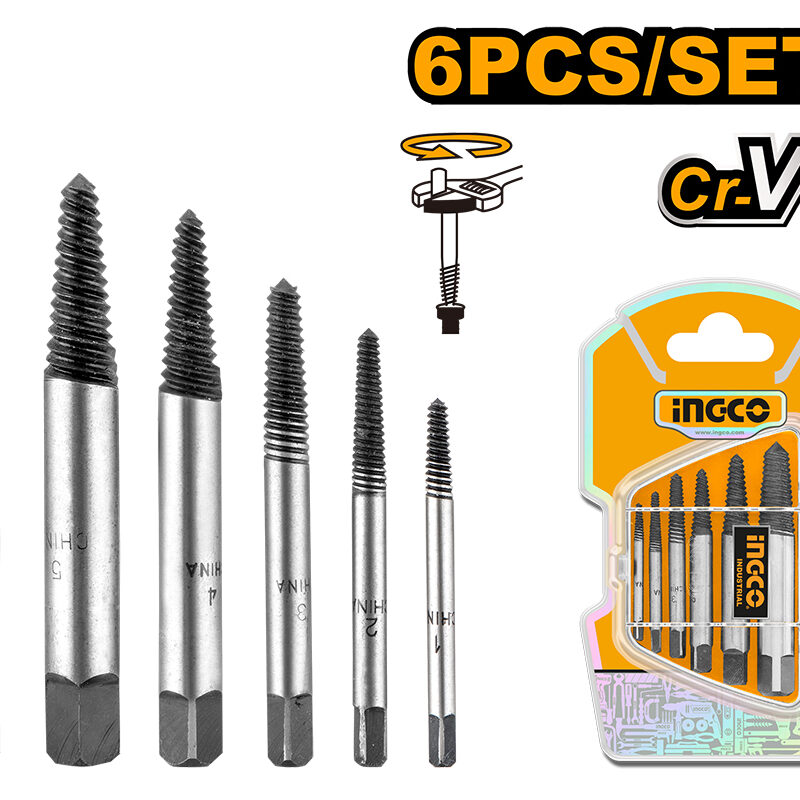 ASE106 - EXTRACTOR DE TORNILLOS 6 PIEZAS