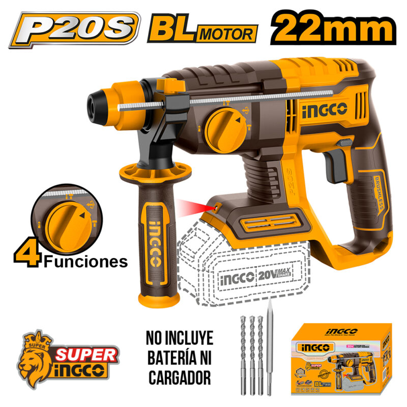 CRHLI20208 - ROTOMARTILLO 20V BRUSHLESS 2.0J