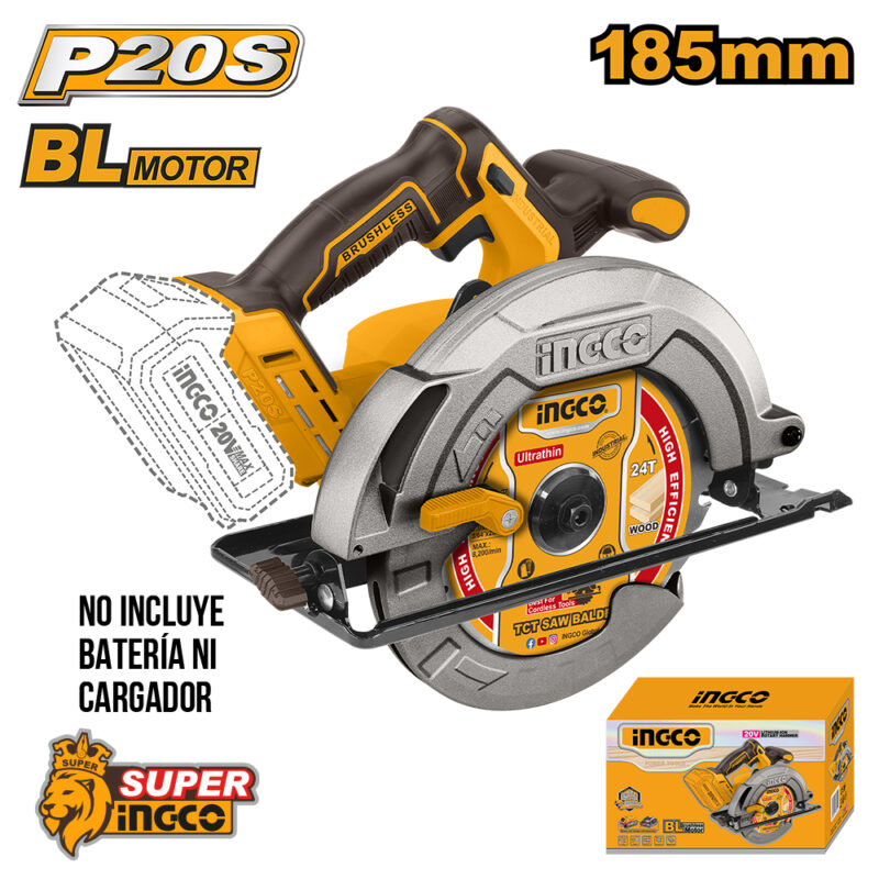 CSLI1851 - SIERRA CIRCULAR 20V 7 1/4" BRUSHLESS - SIN BAT. NI CARGADOR - INCLUYE DISCO