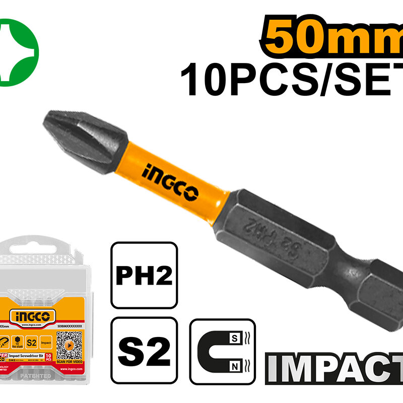 SDBIM11PH223 - PUNTA ATORNILLAR DE IMPACTO PHILLIPS S2 PH 2 X 50MM (CAJA X 10 PIEZAS)
