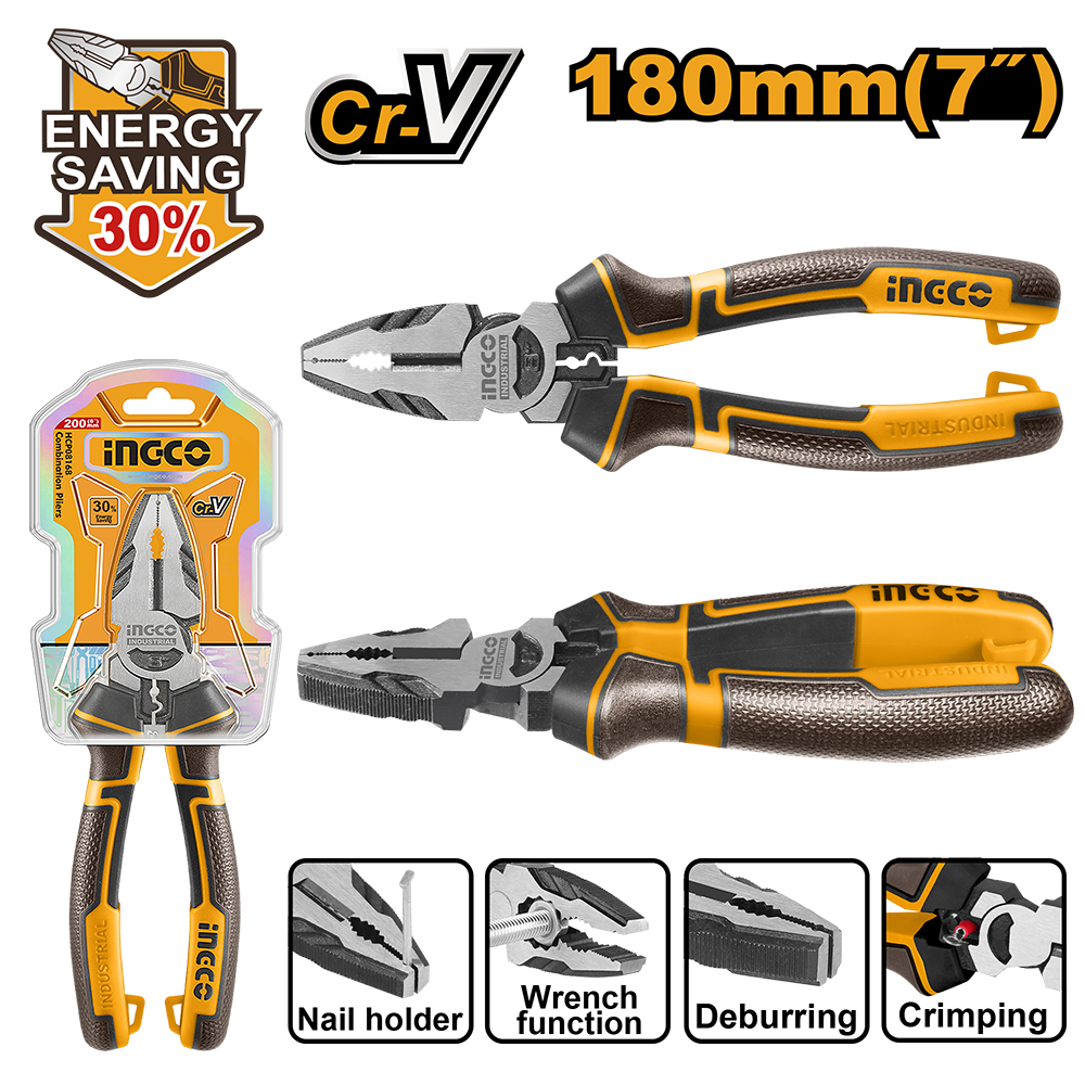 Pinza Universal Industrial 7" / 180Mm HHCP28180 Ingco