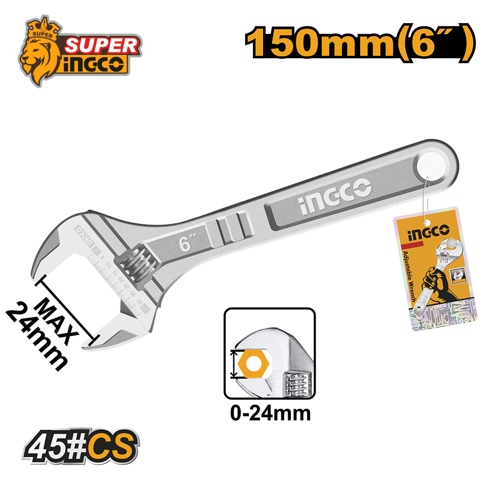 Llave Ajustable 6" HADW131062 Ingco