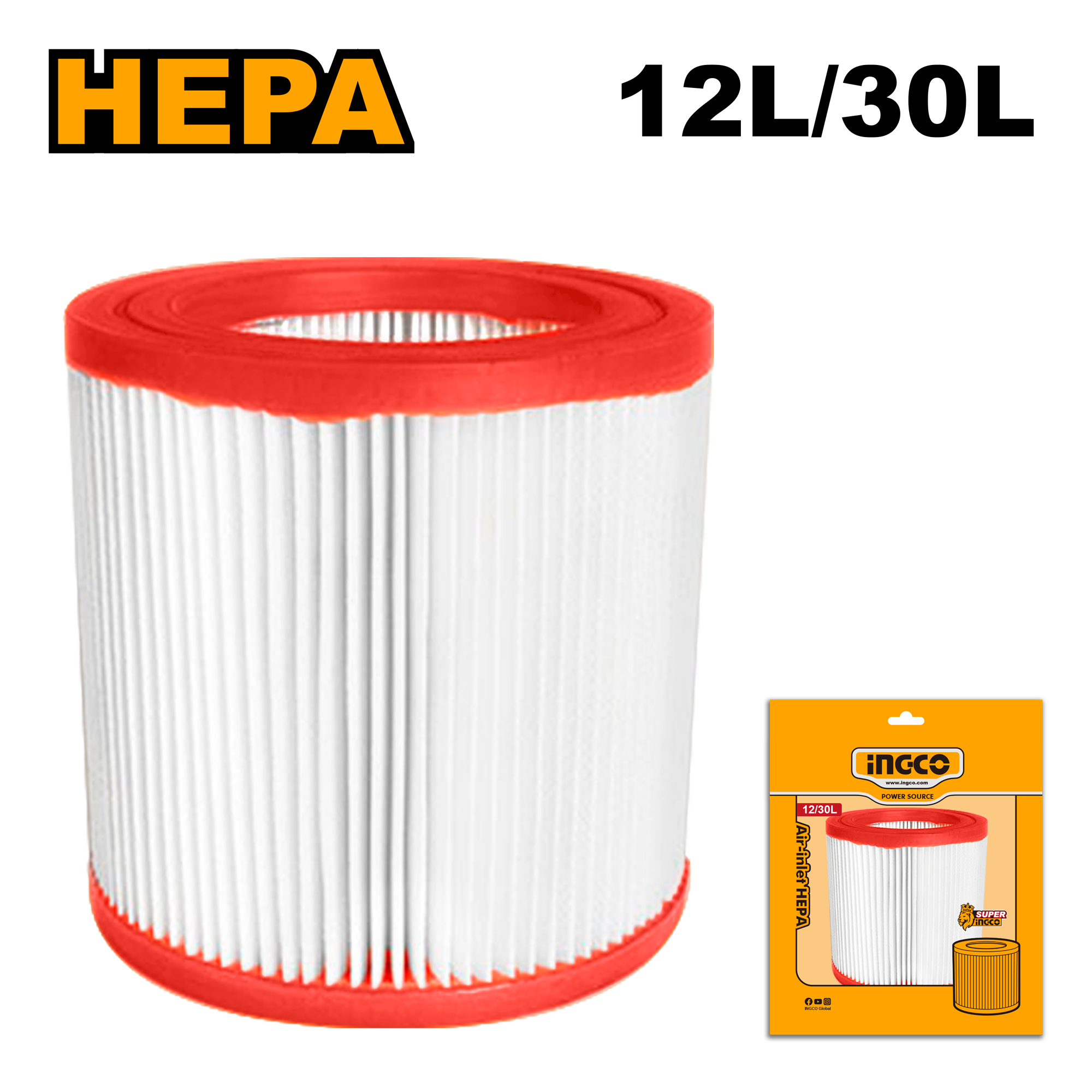 Repuesto Hepa Aspiradora Vc14122-4 VCAIHP02 Ingco