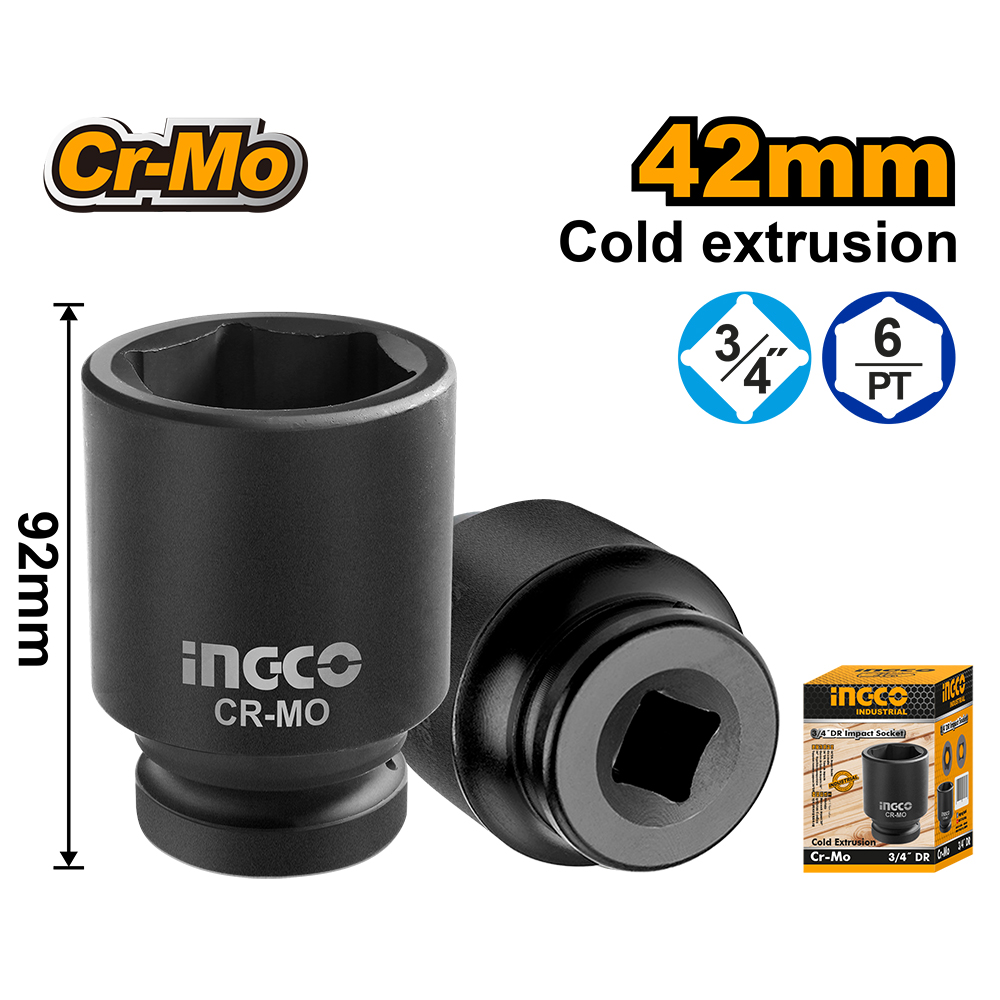 Tubo De Impacto Enc. 3/4" 42Mm HHIS3442L Ingco