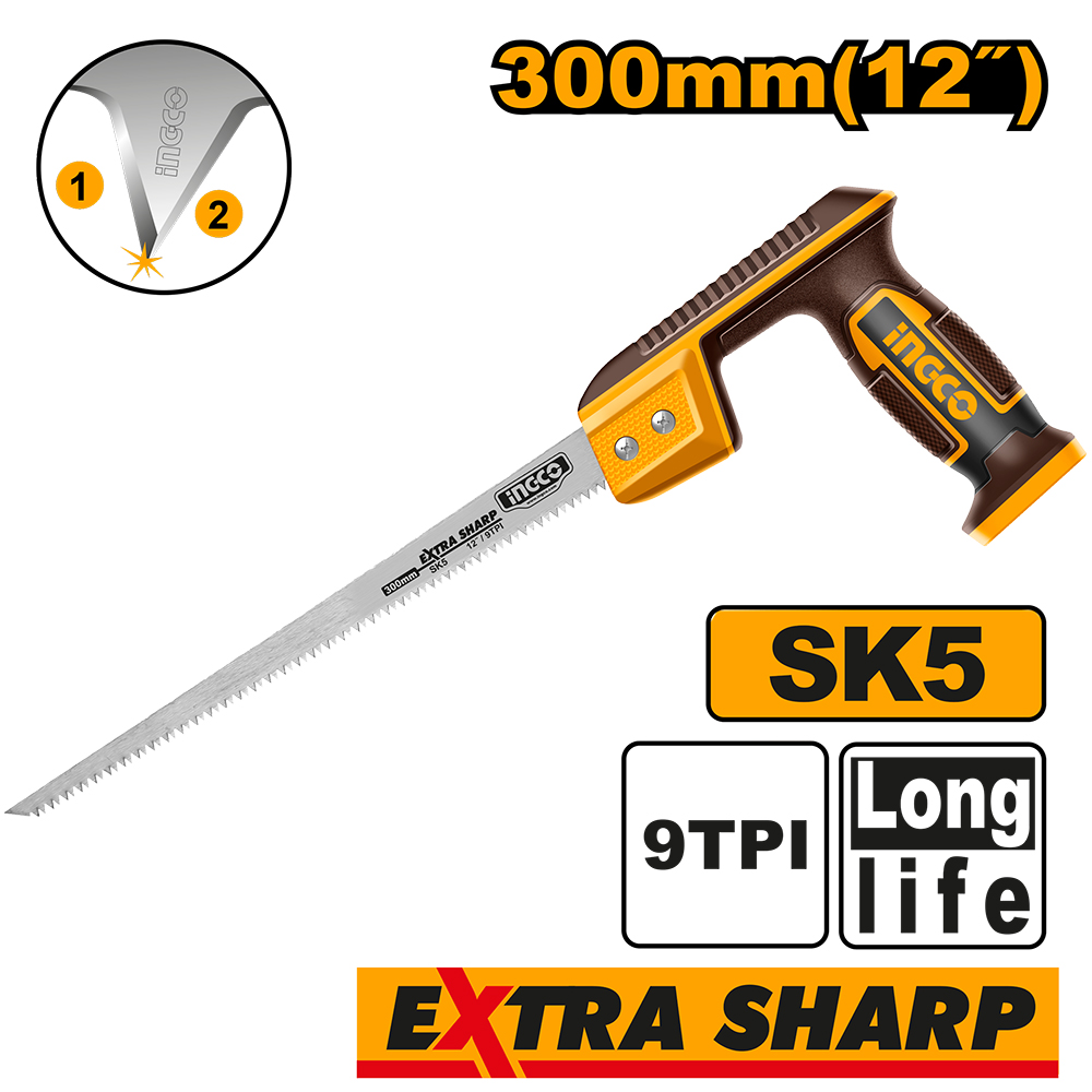 Serrucho De Poda 12" 300Mm Mango Recto HCS3006 Ingco