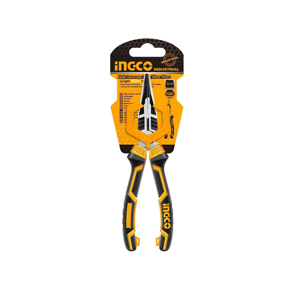 Pinza Punta Larga Industrial 8" / 200Mm HHLNP28200 Ingco - Imagen 2