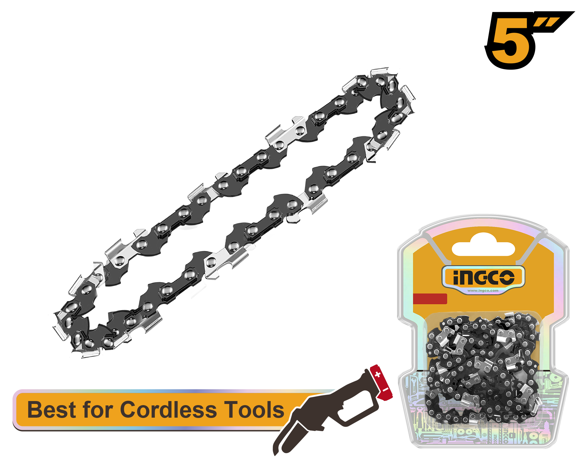 Cadena 5" Para Mini Moto Sierra AGSC50501 Ingco