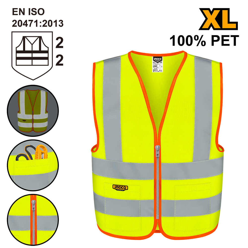 Chaleco Reflectivo Amarillo Talle Xl RV83XL Ingco
