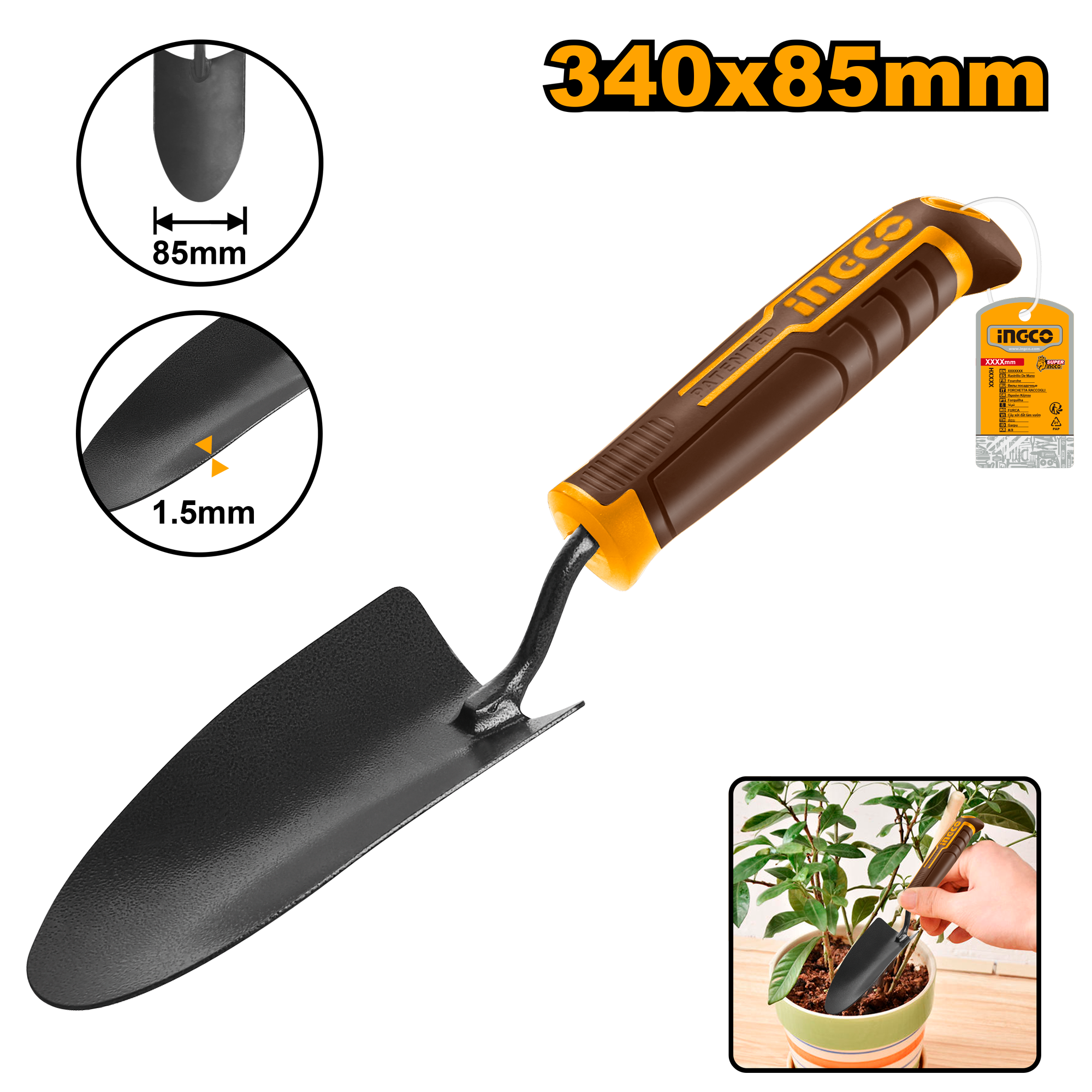 Pala Para  Jardin Transplantador 85 Mm HFTT858 Ingco