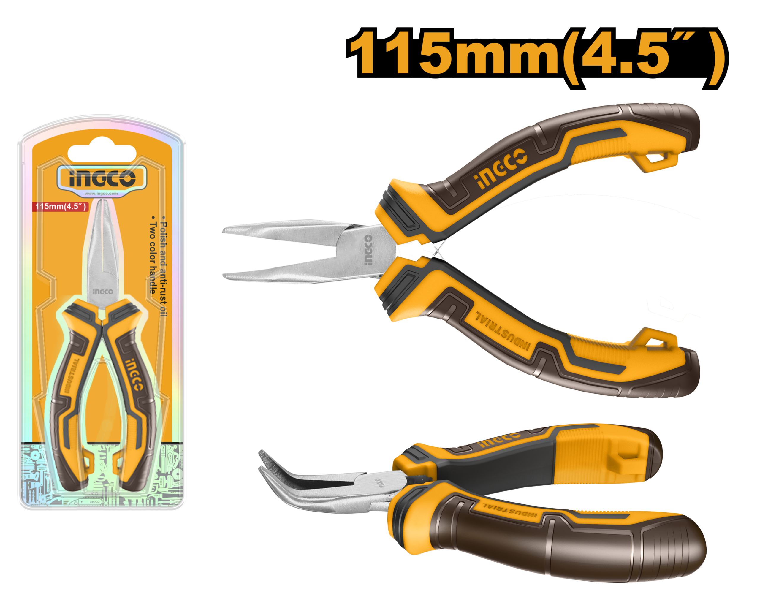 Pinza Mini Punta Curva HMBNP08115 Ingco