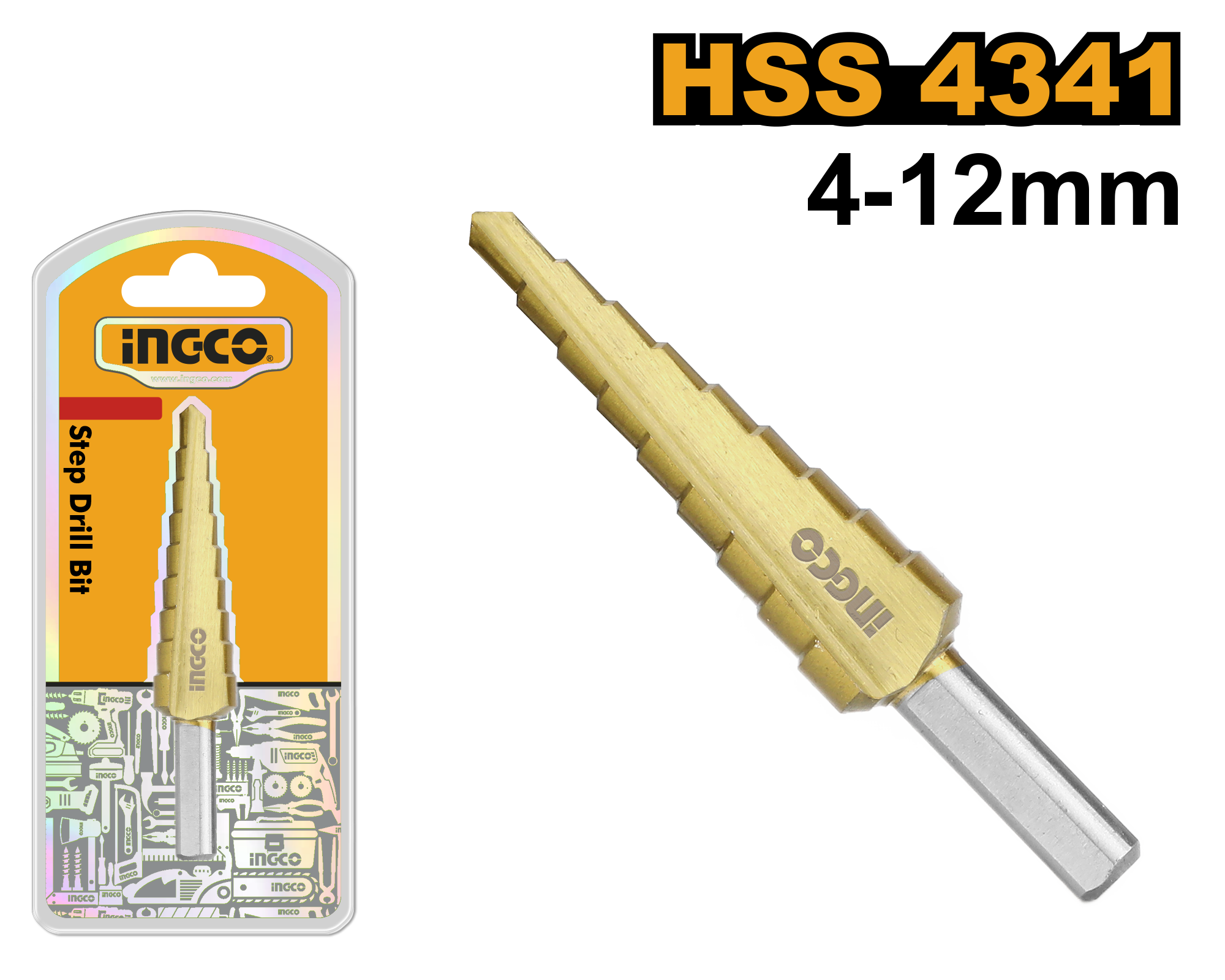Mecha Escalonada 4Mm A 12Mm AKSDS41233 Ingco