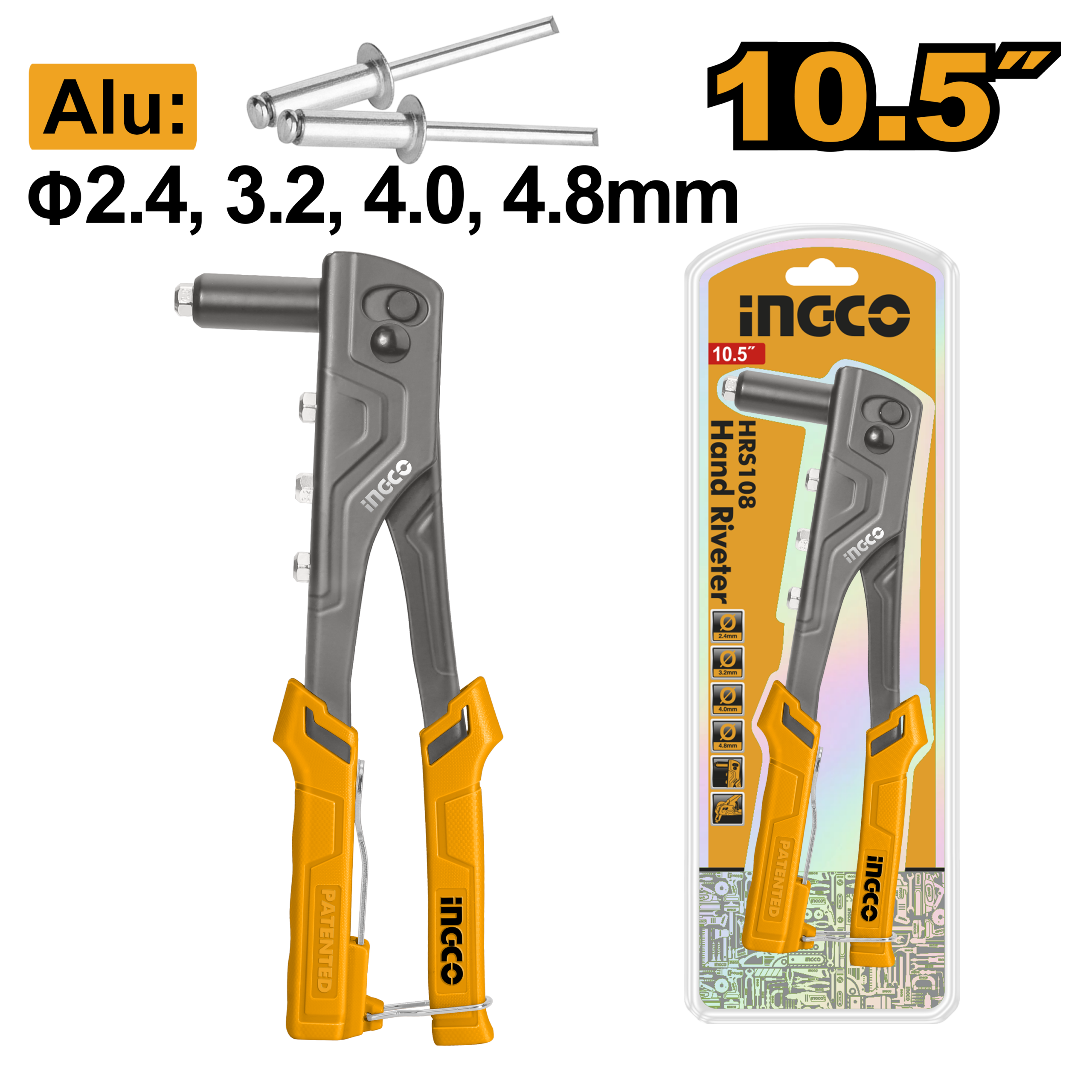 Remachadora 10,5" HRS108 Ingco