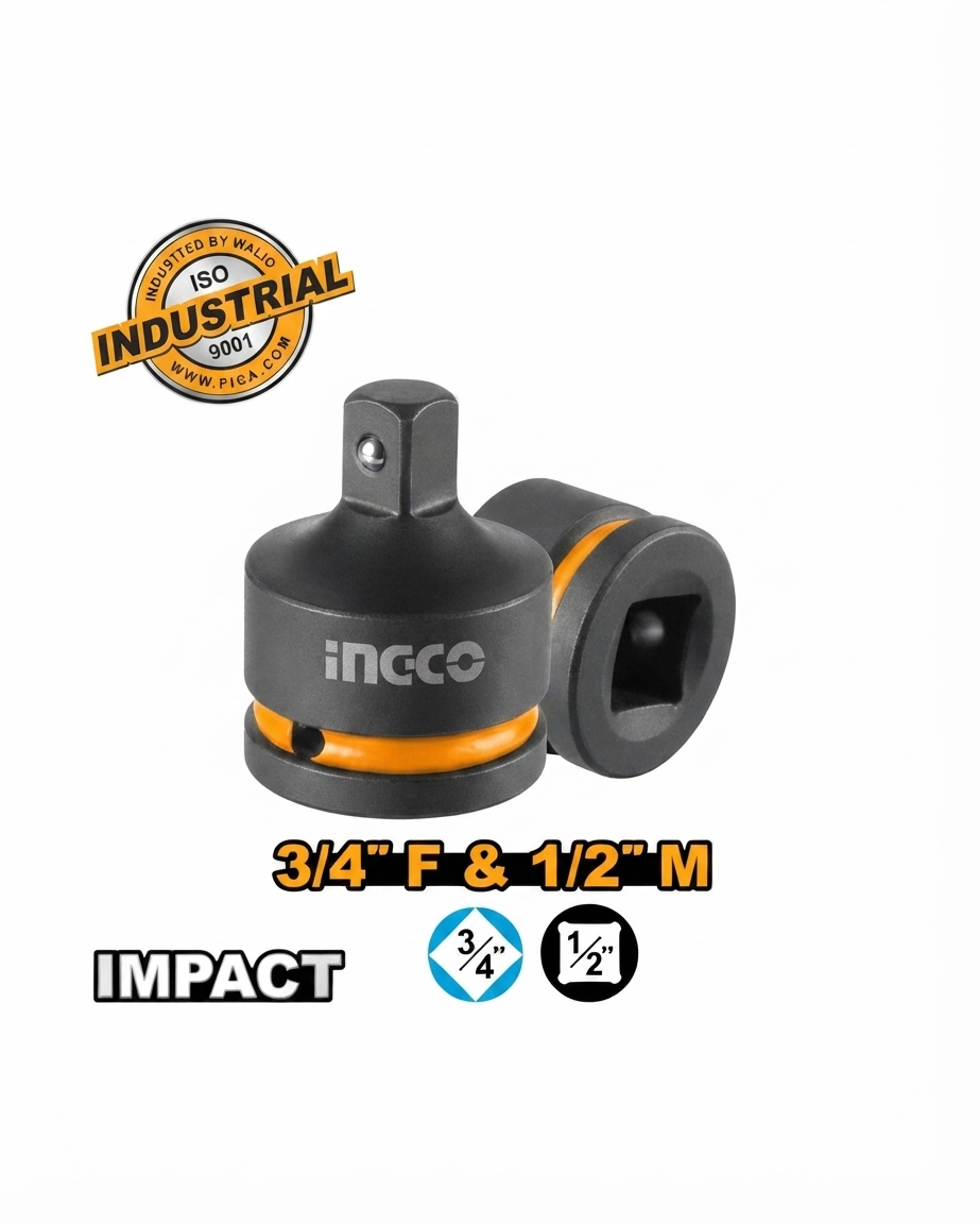 Adaptador De Impacto 3/4"F A 1/2"M HIAD3412 Ingco